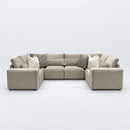 Maison Closed-End U-Shape Sofa - Vanilla Cream