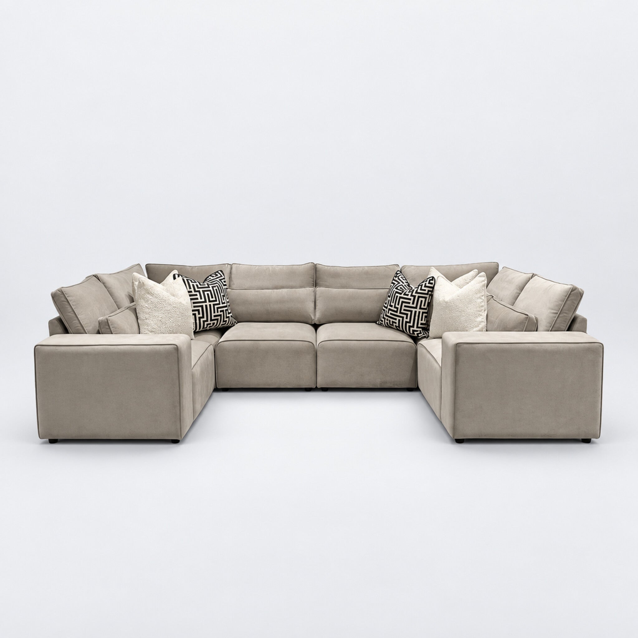 Maison Closed-End U-Shape Sofa - Vanilla Cream