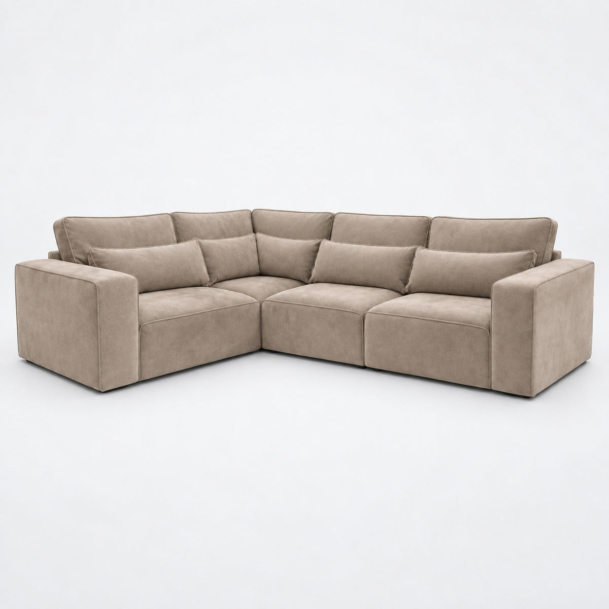 Maison 4 Piece Modular Corner Sofa in Champagne Mink