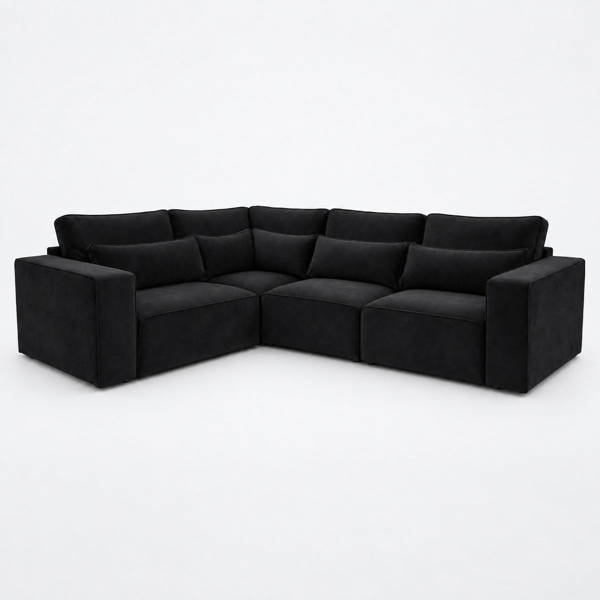 Maison 4 Piece Modular Corner Sofa in Midnight Noir