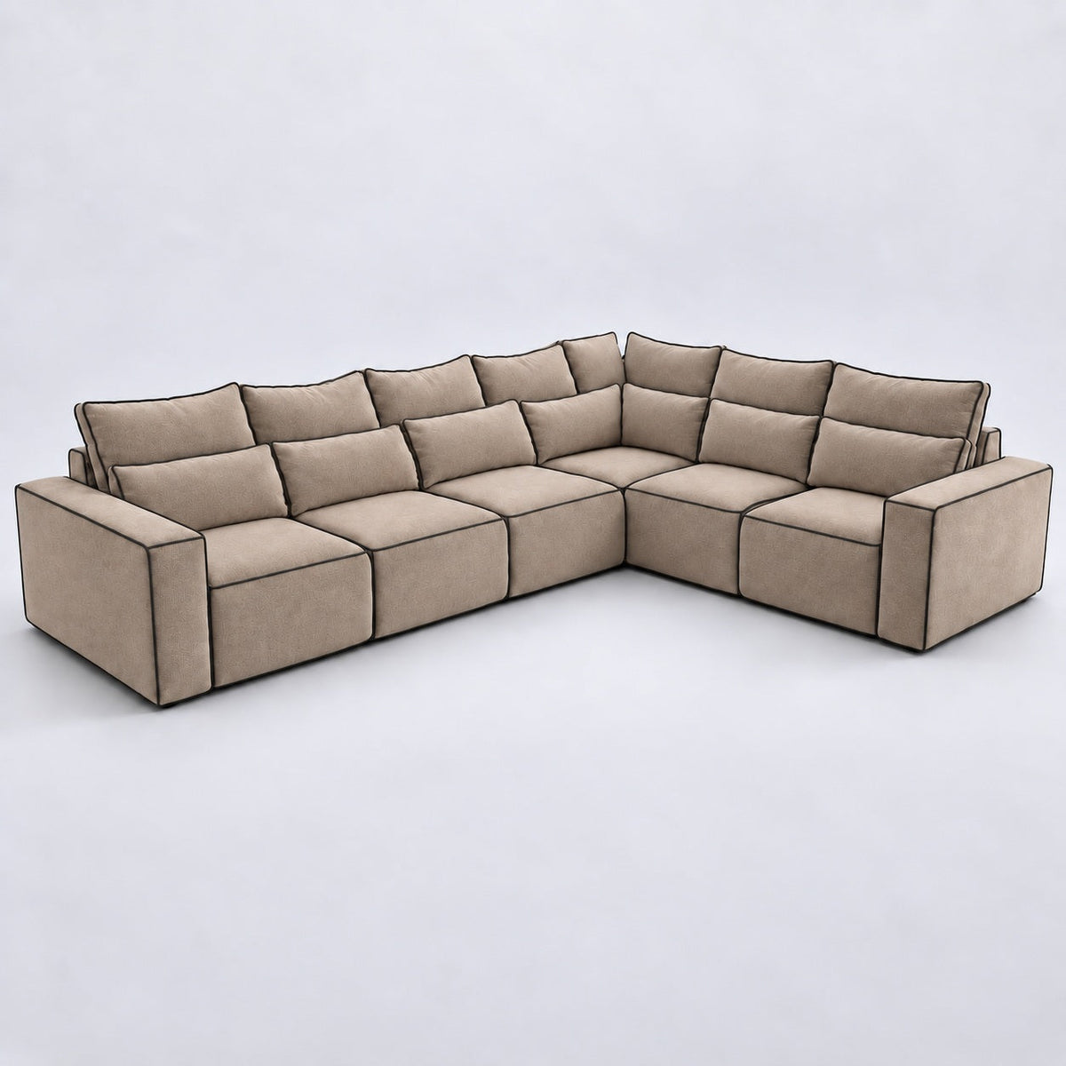 Maison 6 Piece XL corner sofa — caramel mars — separate lumbar cushions