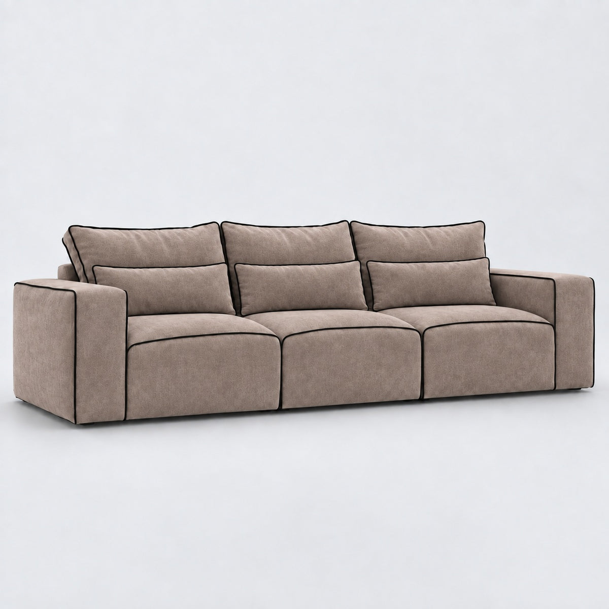 Maison XL Sofa — Caramel Mars, lumbar support cushions and rounded piping