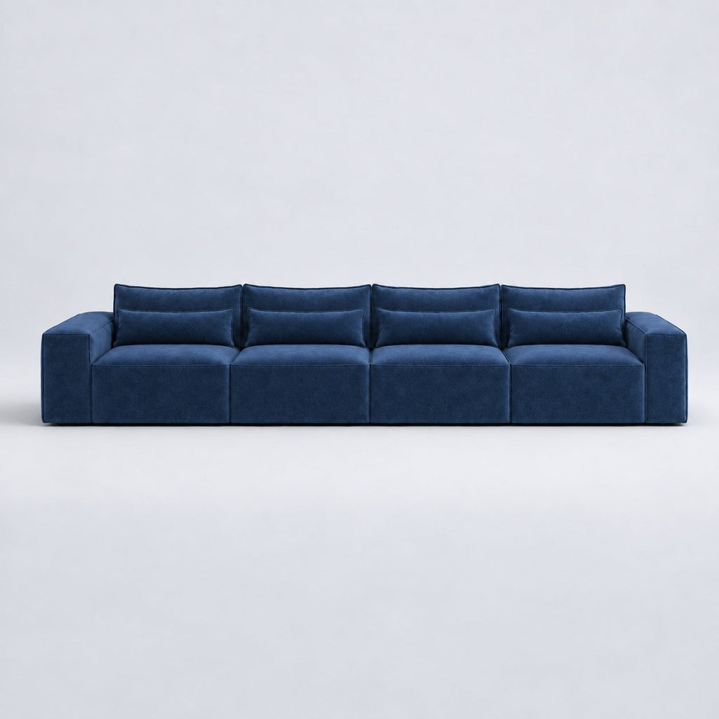 Maison XXL Sofa — Pacific, lumbar support cushions and rounded piping