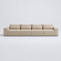 Maison XXL Sofa — Vanilla Cream, lumbar support cushions and rounded piping
