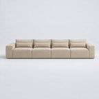 Maison XXL Sofa — Vanilla Cream, lumbar support cushions and rounded piping