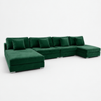 Marcelo Cinema Sofa in Jade on a cold light grey studio background