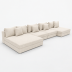 Marcelo Cinema Sofa in Vanilla Cream on a cold light grey studio background
