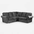 Marlene Corner Sofa Fullback - Smoked Steel - clean studio