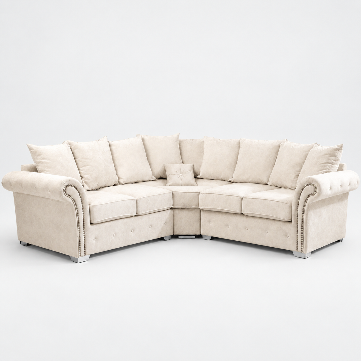 Marlene Corner Sofa Scatterback - Vanilla Cream - clean studio