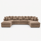 Melton XL U-Shape Sofa — Champagne Mink — cold light grey clean studio