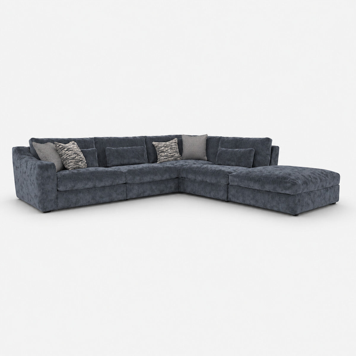 Montella 3 Corner 1 Chaise Sofa — light grey studio background