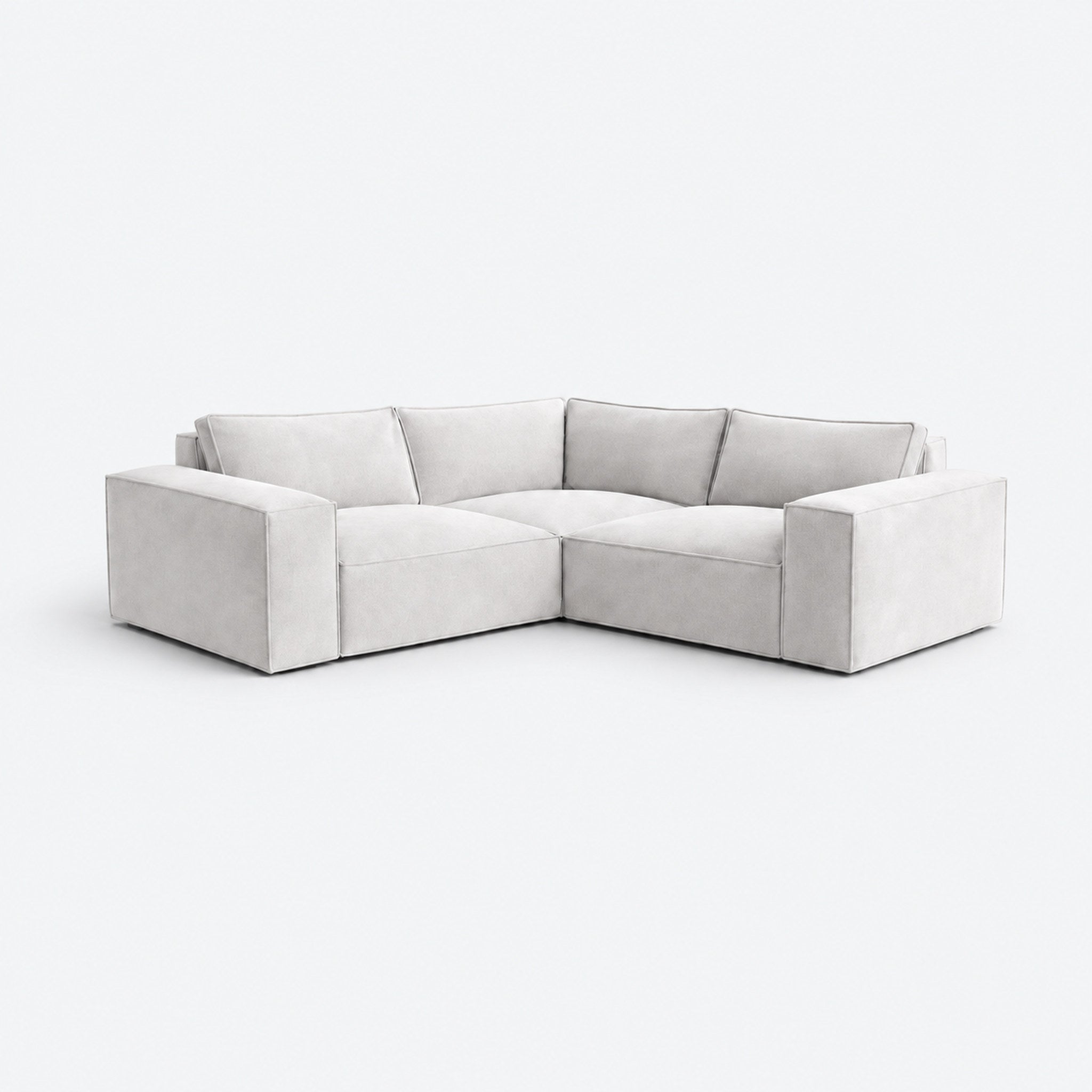 Maison Modular Small Double Corner Sofa - Silver clean product image