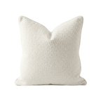 Cream textured square throw pillow for luxury sofa or bed decor