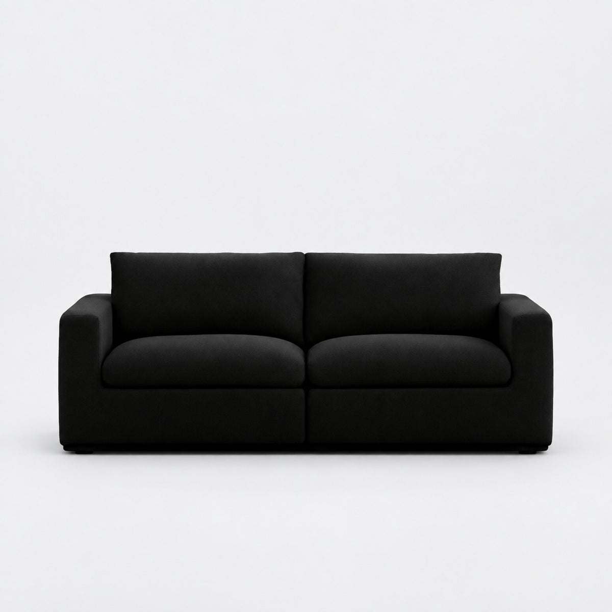 Nuvola 3-Seater Premium Feather-Filled Sofa — Midnight Noir — clean studio