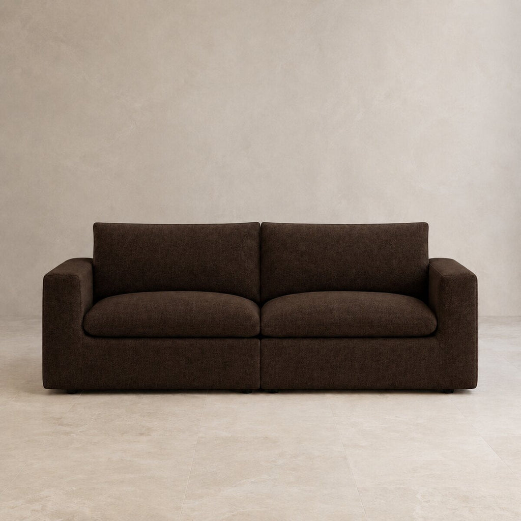Nuvola 3-Seater Premium Feather-Filled Sofa in Double Espresso — CK Living