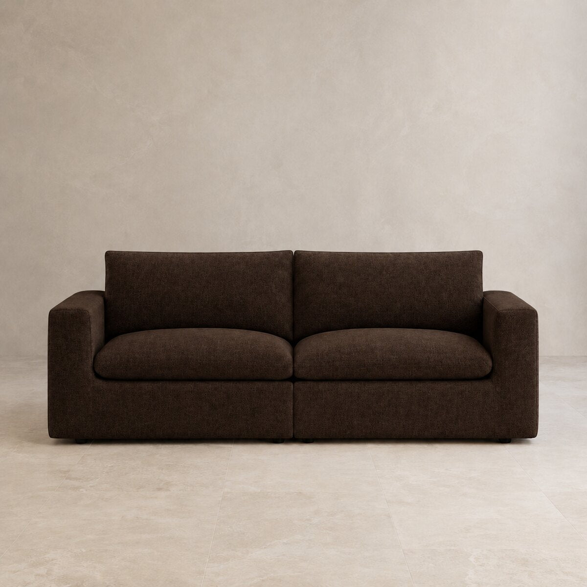 Nuvola 3-Seater Premium Feather-Filled Sofa in Double Espresso — CK Living