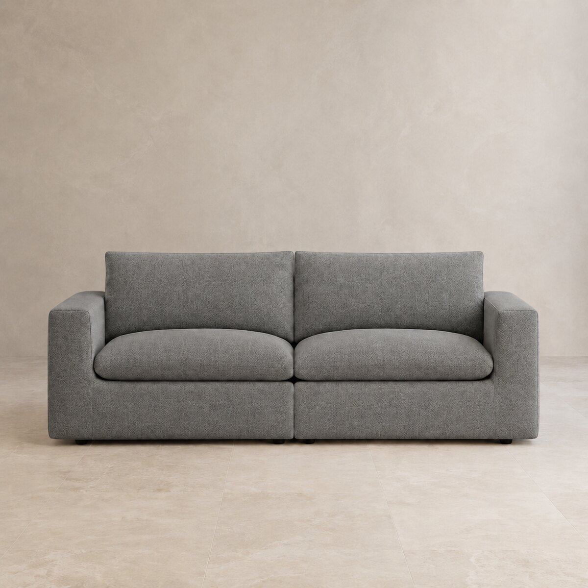 Nuvola 3-Seater Premium Feather-Filled Sofa in Luxe Steel Grey — CK Living