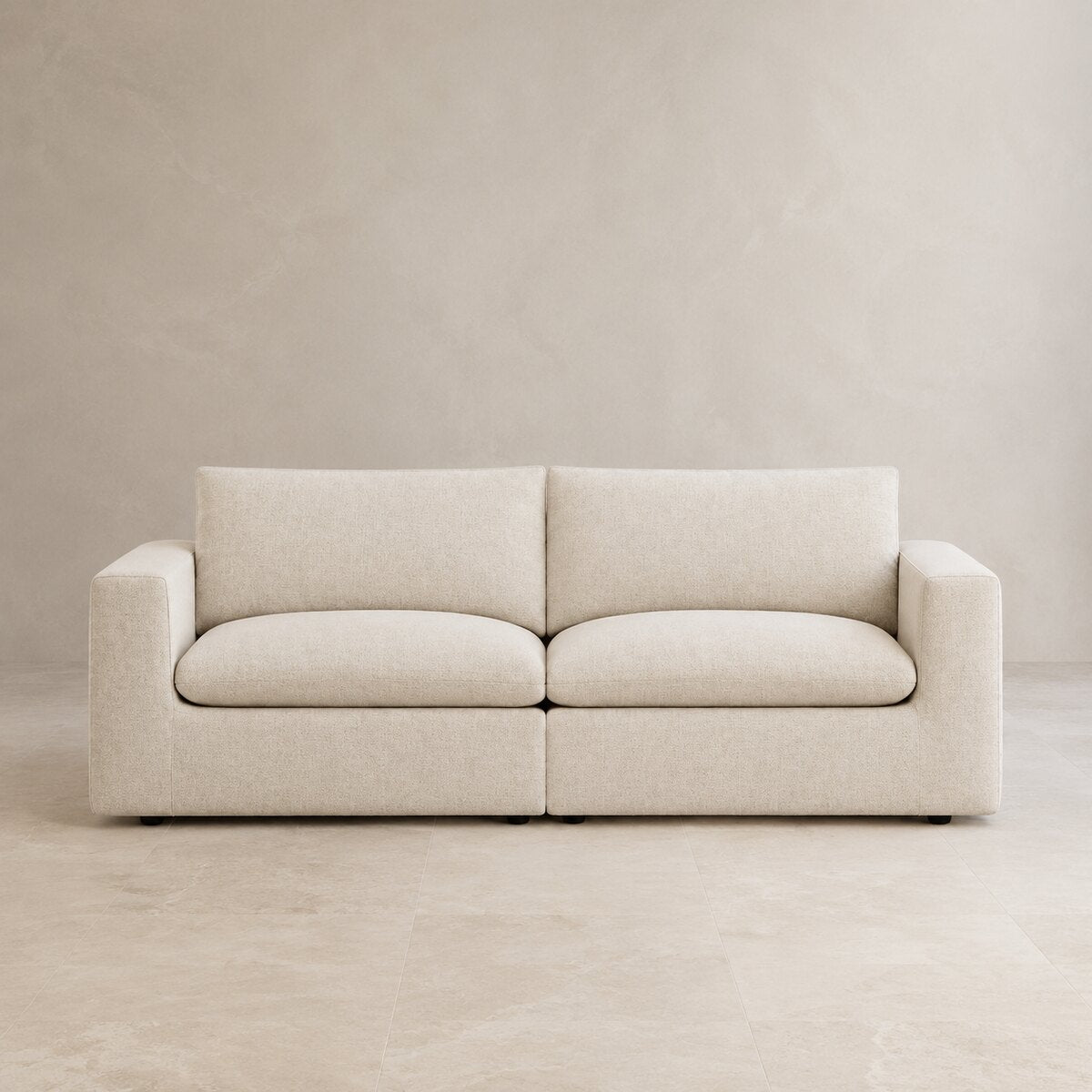 Nuvola 3-Seater Premium Feather-Filled Sofa in Summer Beach — CK Living
