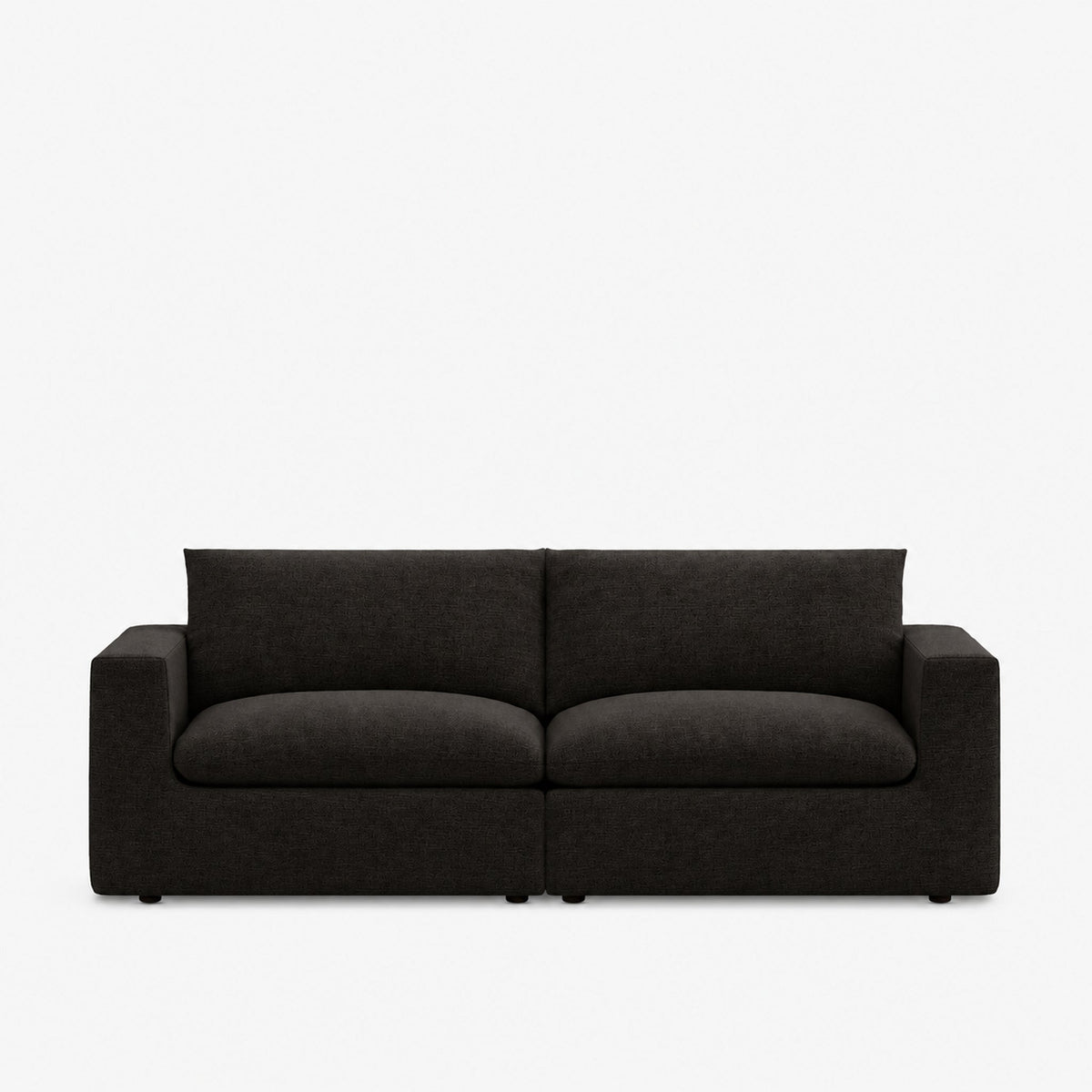 Nuvola 3-Seater Premium Feather-Filled Sofa — Double Espresso — clean studio