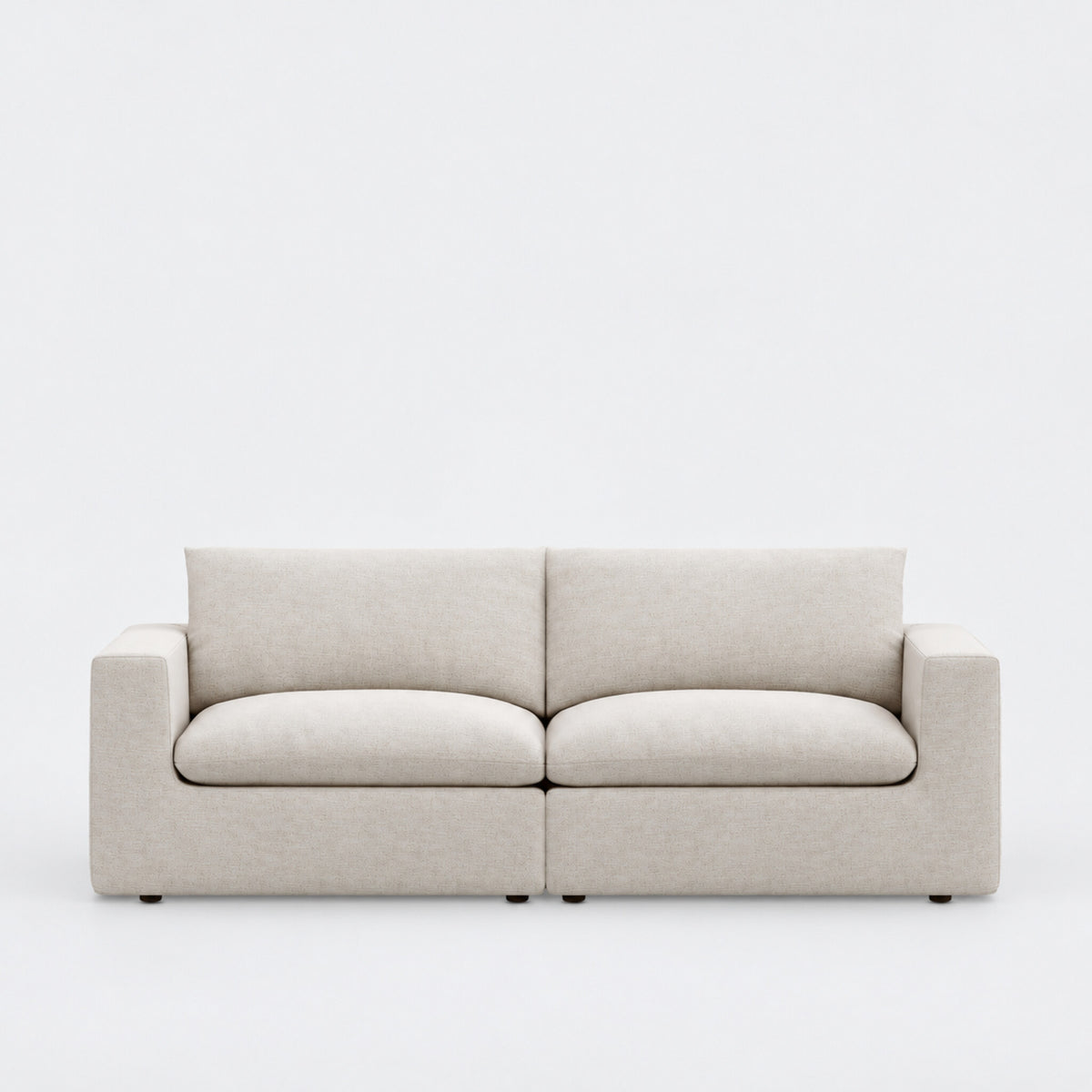 Nuvola 3-Seater Premium Feather-Filled Sofa — Vanilla Cream — clean studio