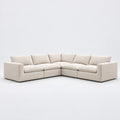 Nuvola 5-Seater Modular Feather-Filled Corner Sofa — Vanilla Cream — clean studio