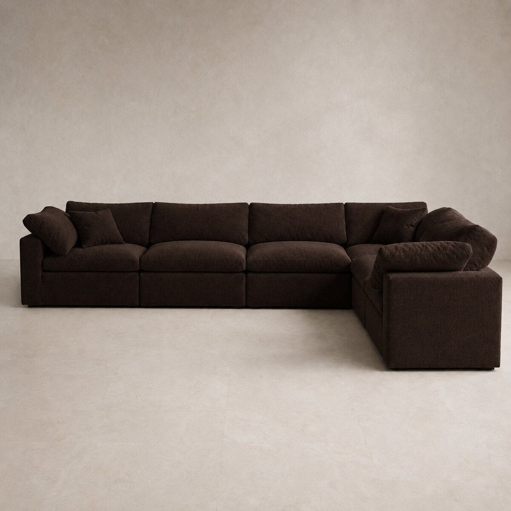 Nuvola 6-Seater Modular Corner Sofa in Double Espresso — CK Living