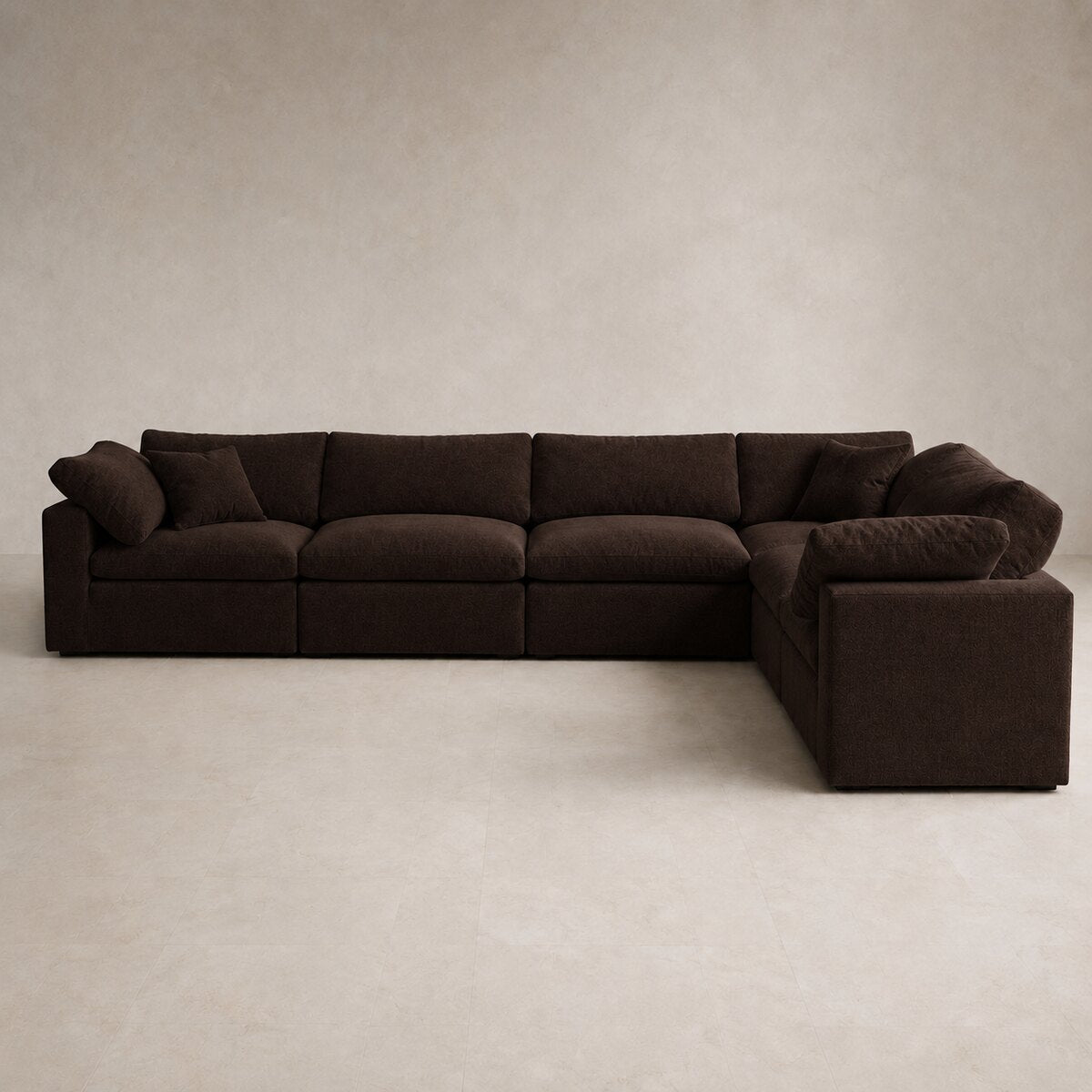 Nuvola 6-Seater Modular Corner Sofa in Double Espresso — CK Living