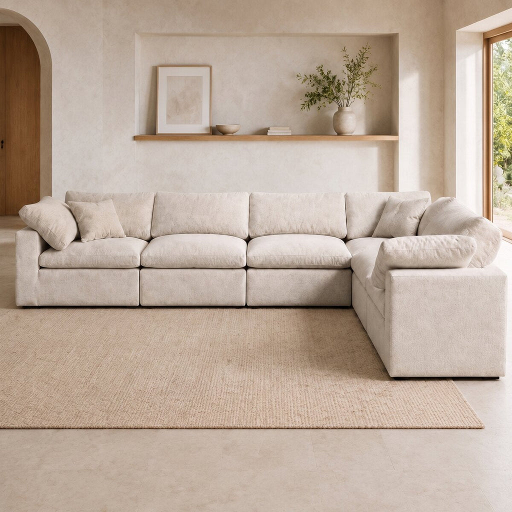 Nuvola 6-Seater Modular Corner Sofa styled in a contemporary CK Living interior