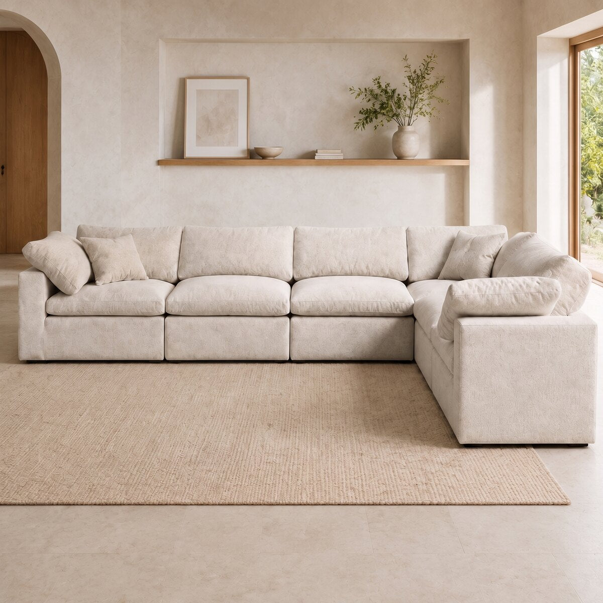 Nuvola 6-Seater Modular Corner Sofa styled in a contemporary CK Living interior