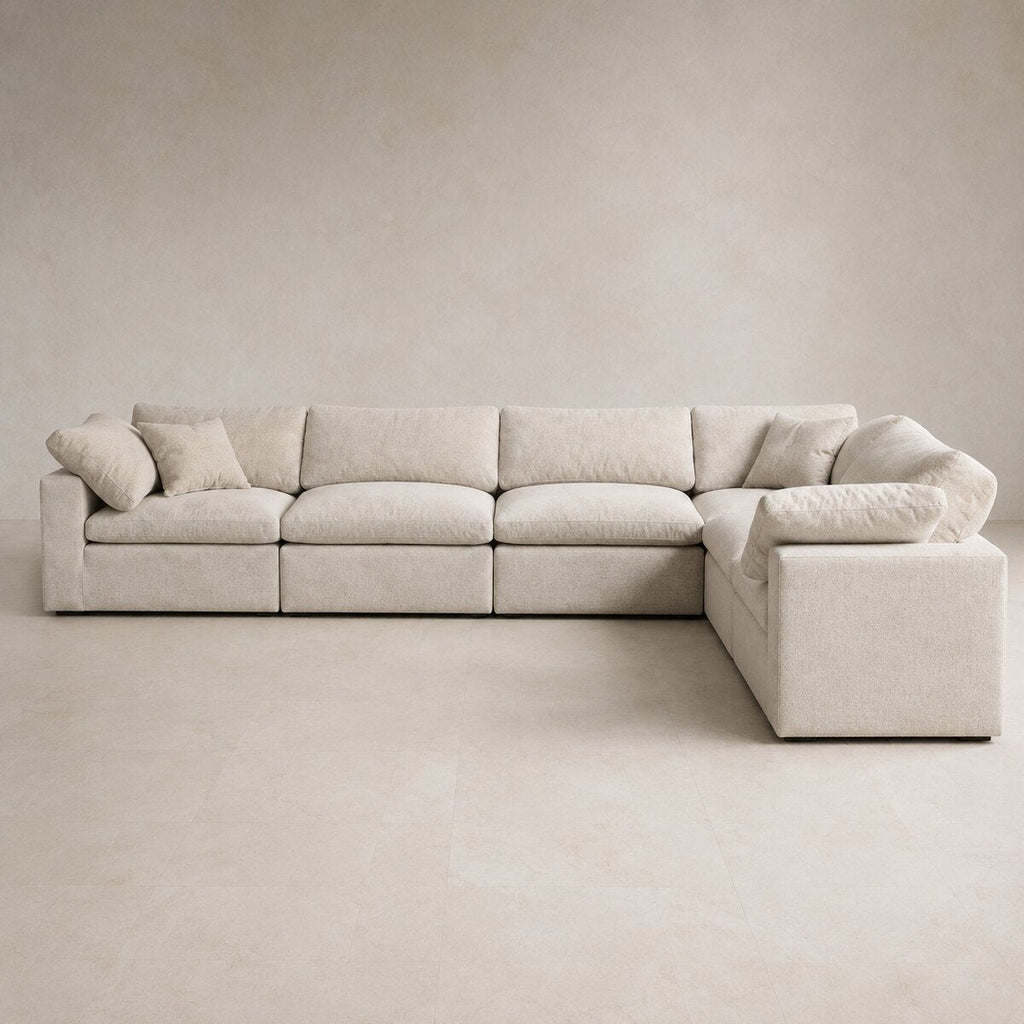 Nuvola 6-Seater Modular Corner Sofa in Summer Beach — CK Living