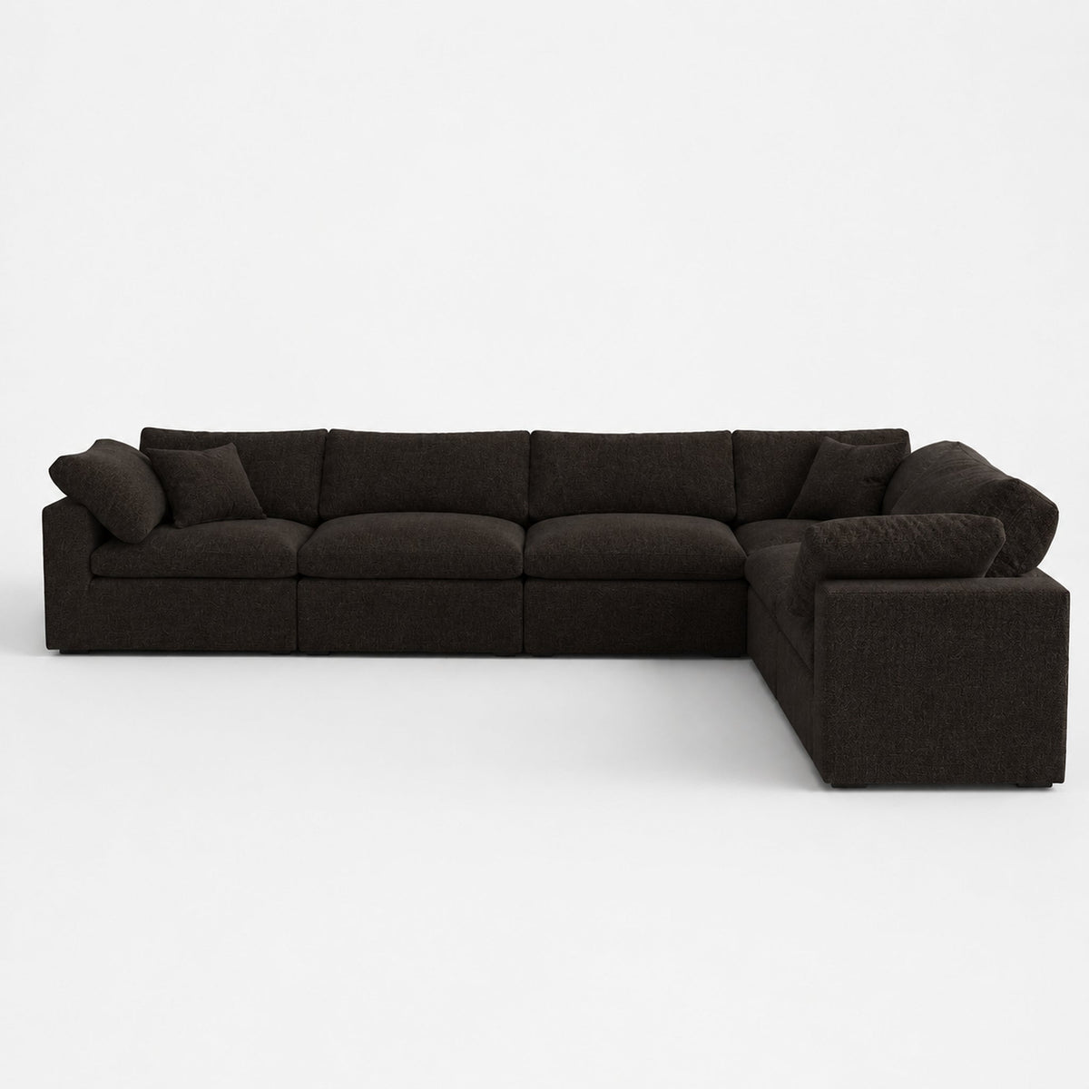 Nuvola 6-Seater Modular Corner Sofa — Double Espresso — clean studio