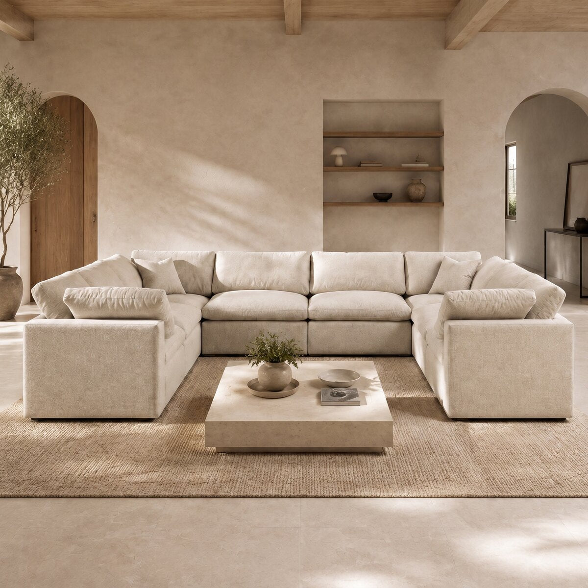 Nuvola Closed-End Large U-Shape Sofa styled in a contemporary CK Living interior