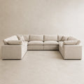 Nuvola Closed-End Large U-Shape Sofa in Summer Beach — CK Living