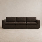 Nuvola Extended Modular Feather-Filled Sofa in Double Espresso — CK Living
