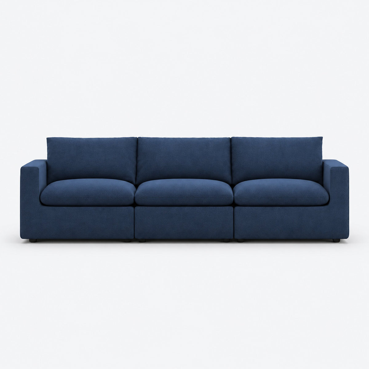 Nuvola Extended Modular Feather-Filled Sofa — Pacific — clean studio