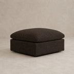 Nuvola Feather-Filled Matching Footstool in Double Espresso — CK Living