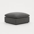 Nuvola Feather-Filled Matching Footstool — Smoked Steel — clean studio