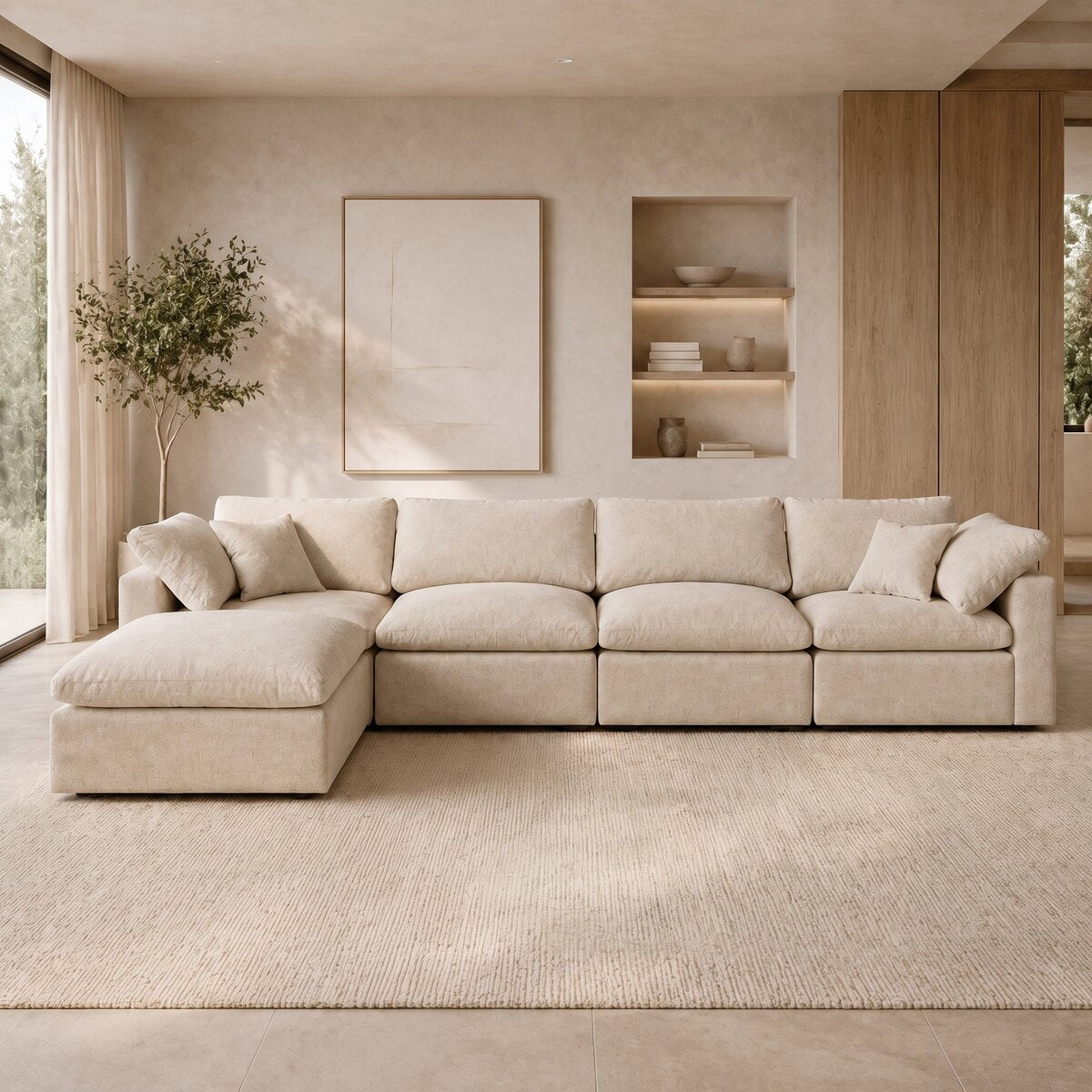 Nuvola Feather-Filled Open Corner Sofa styled in a contemporary CK Living interior