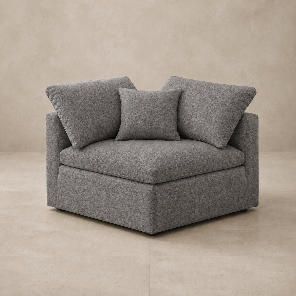 Nuvola Modular Corner Seat in Luxe Steel Grey — CK Living