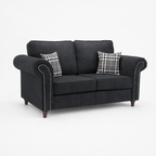 Oakley 2 Seater Sofa - Midnight Noir - clean studio