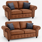 Oakley 3 + 2 Sofa Set - existing brown option - clean studio
