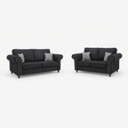 Oakley 3 + 2 Sofa Set - Midnight Noir - clean studio