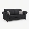 Oakley 3 Seater Sofa - Midnight Noir - clean studio