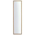 Tall full-length mirror with light wood frame for modern home decor