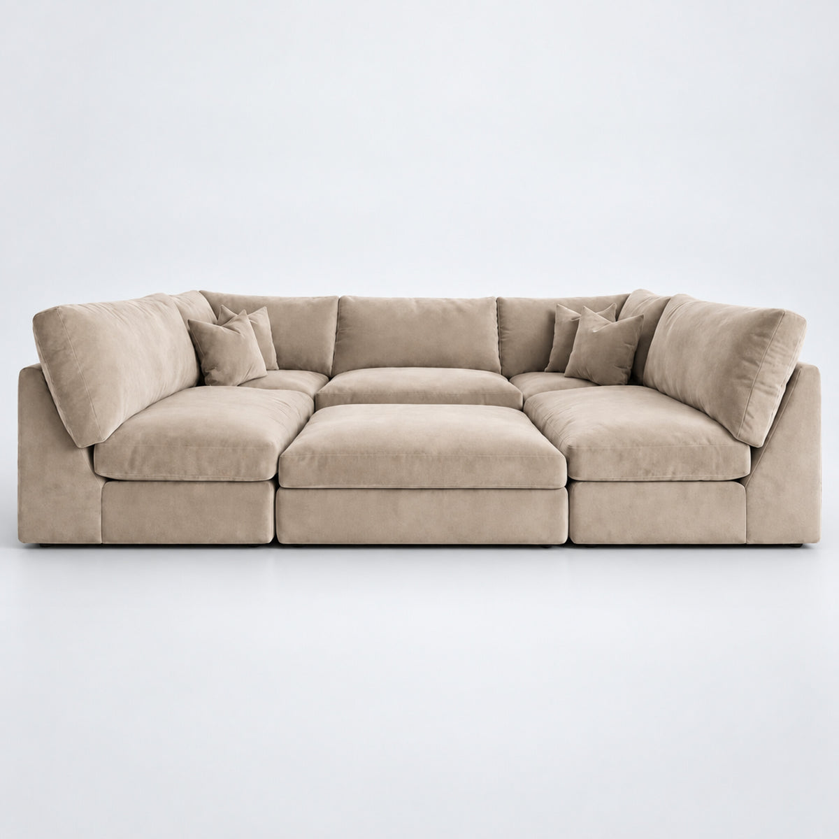 Orion U-Shape Cinema Sofa + Footstool Bundle