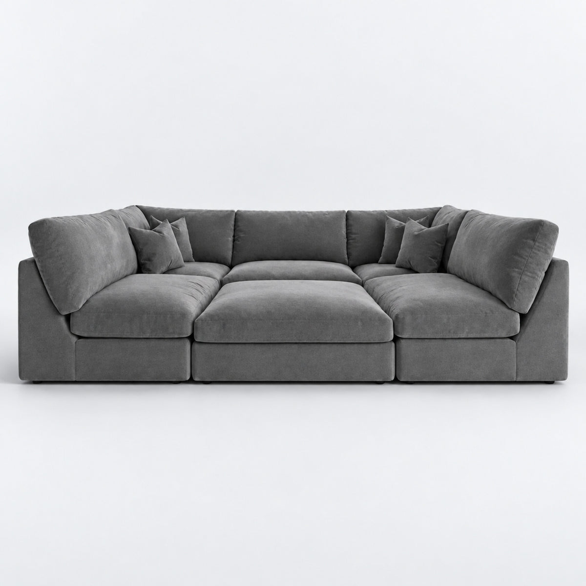 Orion U-Shape Cinema Sofa + Footstool Bundle