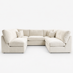 Orion U-Shape Cinema Sofa - Vanilla Cream - clean studio