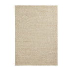 Beige woven area rug with textured pattern, ideal for living room or bedroom decor
