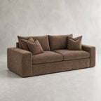 Pendle 2 Seater Sofa in Luxe Chenille Coffee - clean catalogue view