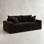 Pendle 2 Seater Sofa in Luxe Chenille Double Espresso - clean catalogue view